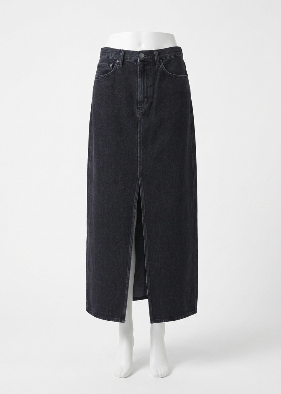 NEW AGOLDE leif maxi skirt in spider